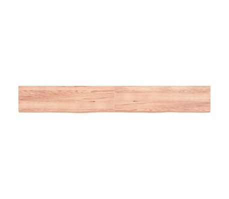 vidaXL Ράφι Τοίχου Ανοιχτό Καφέ 220x30x(2-6)εκ. Επεξ. Μασίφ Ξύλο Δρυός
