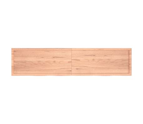 vidaXL Wall Shelf Light Brown 220x50x(2-6) cm Treated Solid Wood Oak