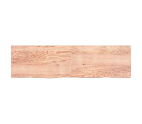 vidaXL Ράφι Τοίχου Ανοιχτό Καφέ 220x60x(2-4)εκ. Επεξ. Μασίφ Ξύλο Δρυός