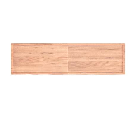vidaXL Wall Shelf Light Brown 220x60x(2-6) cm Treated Solid Wood Oak