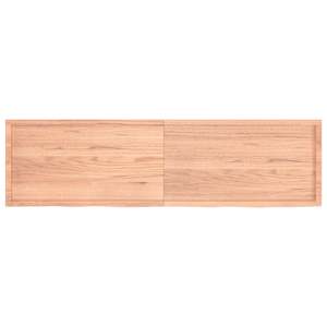 vidaXL Wall Shelf Light Brown 220x60x(2-6) cm Treated Solid Wood Oak