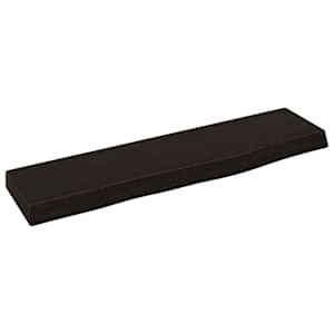 vidaXL seinariiul, tumepruun, 40x10x2 cm, t&ouml;&ouml;deldud tammepuit