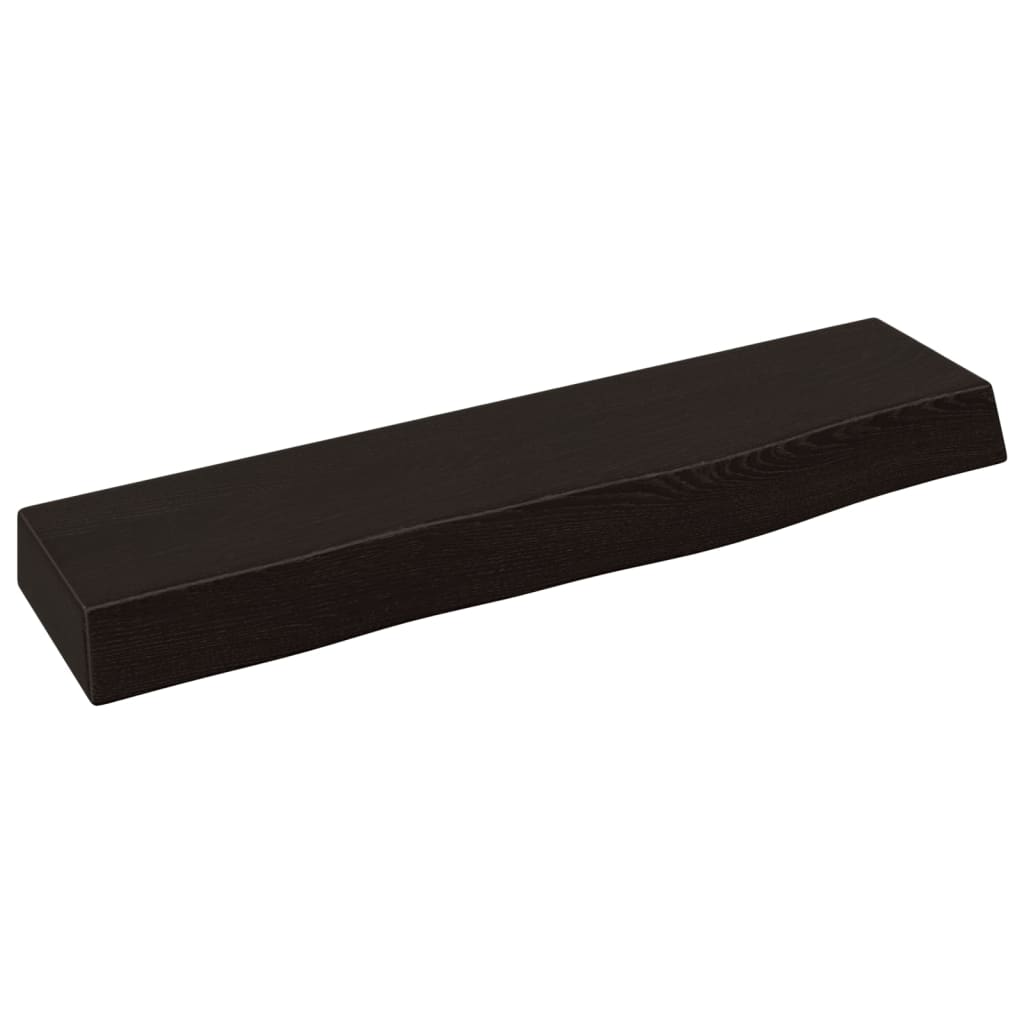 vidaXL Nástěnná police tmavě hnědá 40x10x4 cm ošetřený masivní dub