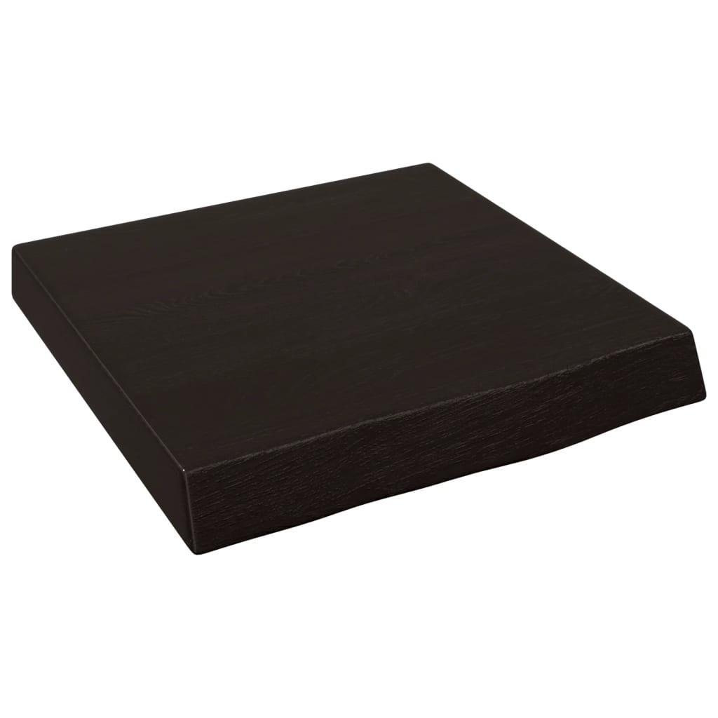 vidaXL Nástěnná police tmavě hnědá 40x40x(2-6)cm ošetřený masivní dub