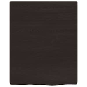 Nástěnná police tmavě hnědá 40x50x(2-4)cm ošetřený masivní dub - obrázek 4