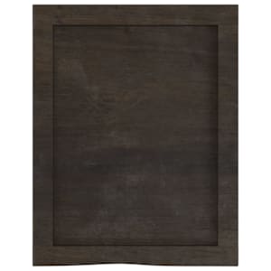 Nástěnná police tmavě hnědá 40x50x(2-4)cm ošetřený masivní dub - obrázek 5
