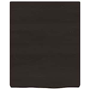 Nástěnná police tmavě hnědá 40x50x(2-6)cm ošetřený masivní dub - obrázek 4