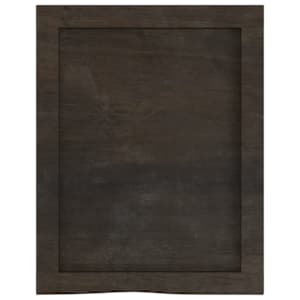 Nástěnná police tmavě hnědá 40x50x(2-6)cm ošetřený masivní dub - obrázek 5