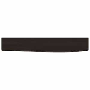 Nástěnná police tmavě hnědá 60x10x2 cm ošetřený masivní dub - obrázek 4