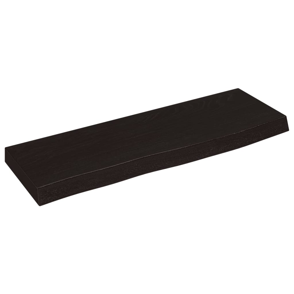 vidaXL NĂˇstÄ›nnĂˇ police tmavÄ› hnÄ›dĂˇ 60x20x4 cm oĹˇetĹ™enĂ˝ masivnĂ­ dub