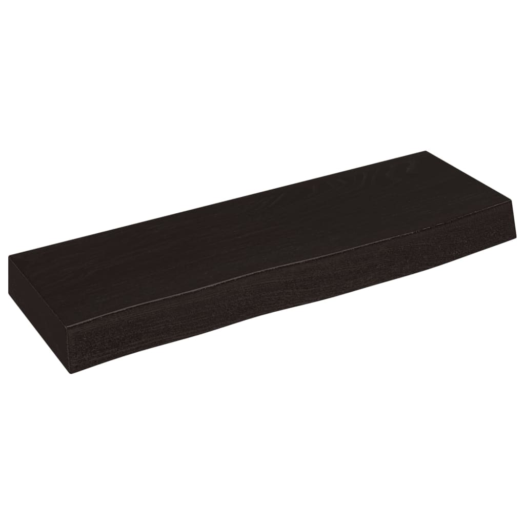 vidaXL NĂˇstÄ›nnĂˇ police tmavÄ› hnÄ›dĂˇ 60x20x6 cm oĹˇetĹ™enĂ˝ masivnĂ­ dub