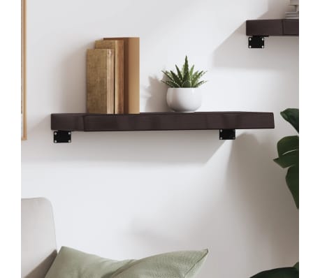 vidaXL Wandschap 60x20x6 cm behandeld massief eikenhout donkerbruin