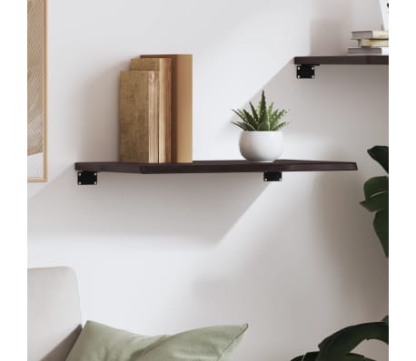 vidaXL Wall Shelf Dark Brown 60x30x2 cm Treated Solid Wood Oak