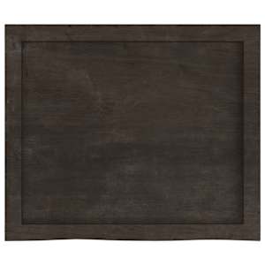 Nástěnná police tmavě hnědá 60x50x(2-6)cm ošetřený masivní dub - obrázek 5