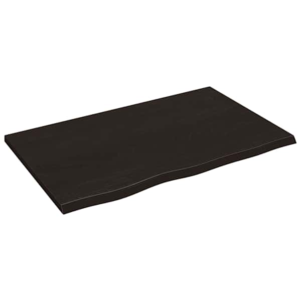 vidaXL seinariiul, tumepruun, 80x50x2 cm, t&ouml;&ouml;deldud tammepuit