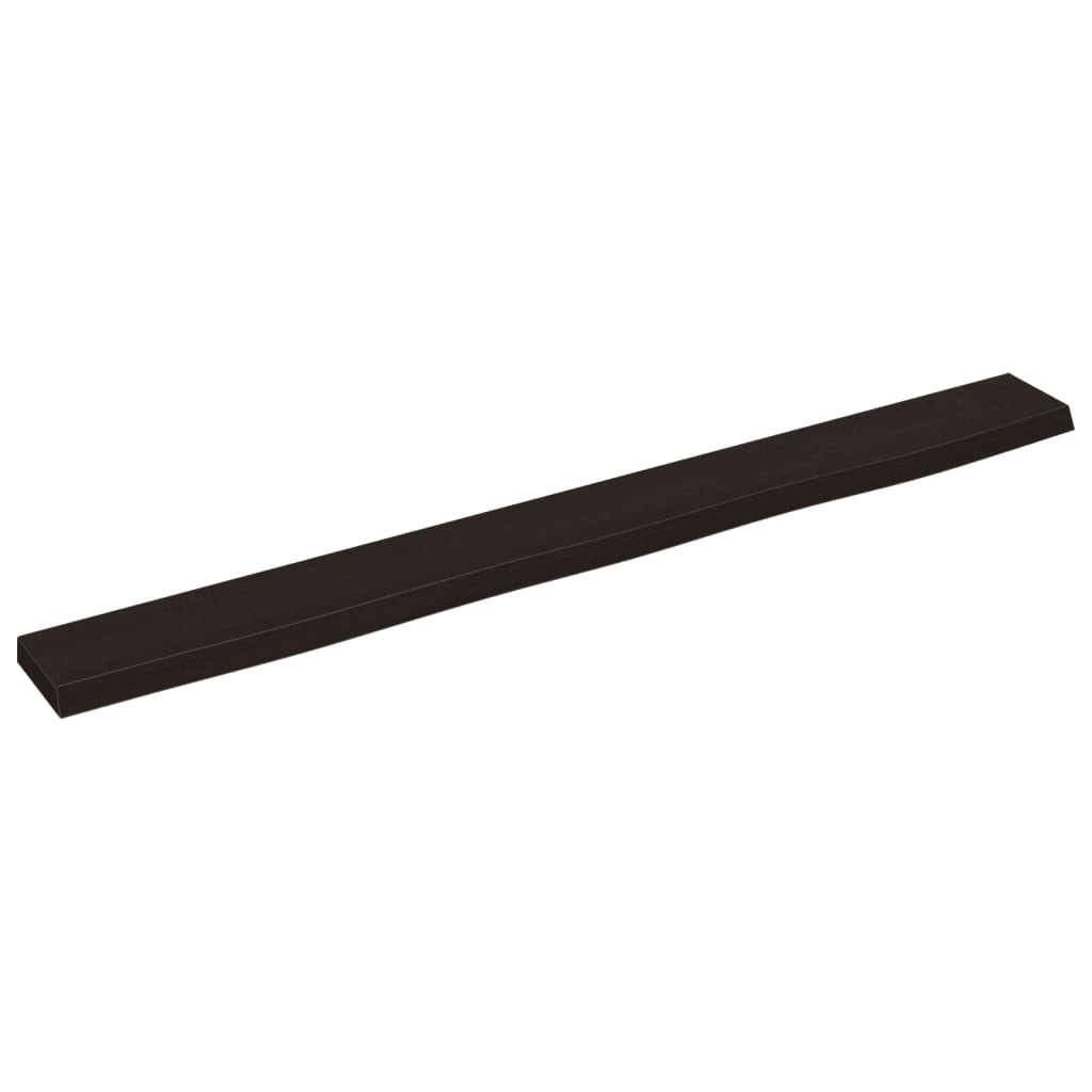 Étagère murale gris foncé 100x10x2 cm bois chêne massif traité