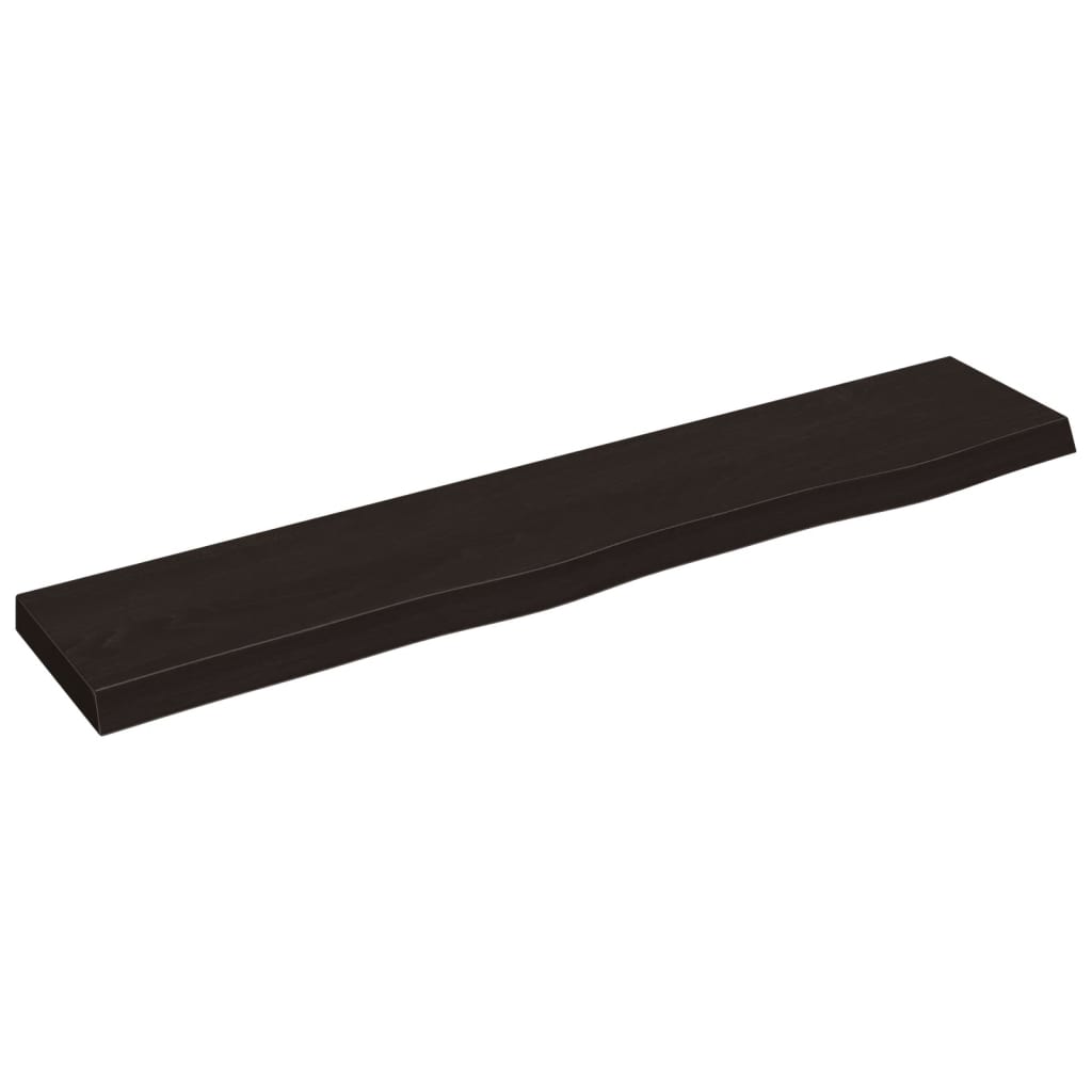 vidaXL Nástěnná police tmavě hnědá 100x20x4 cm ošetřený masivní dub