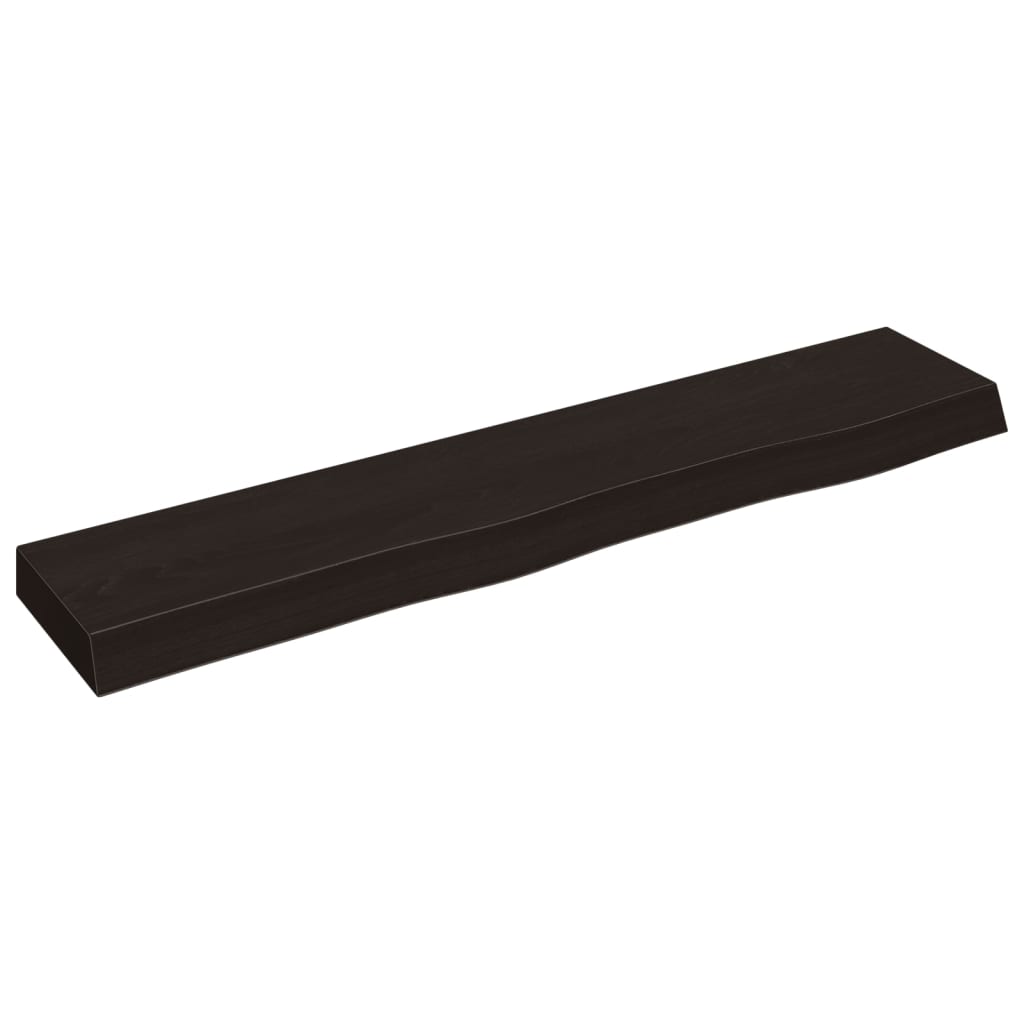 vidaXL Nástěnná police tmavě hnědá 100x20x6 cm ošetřený masivní dub