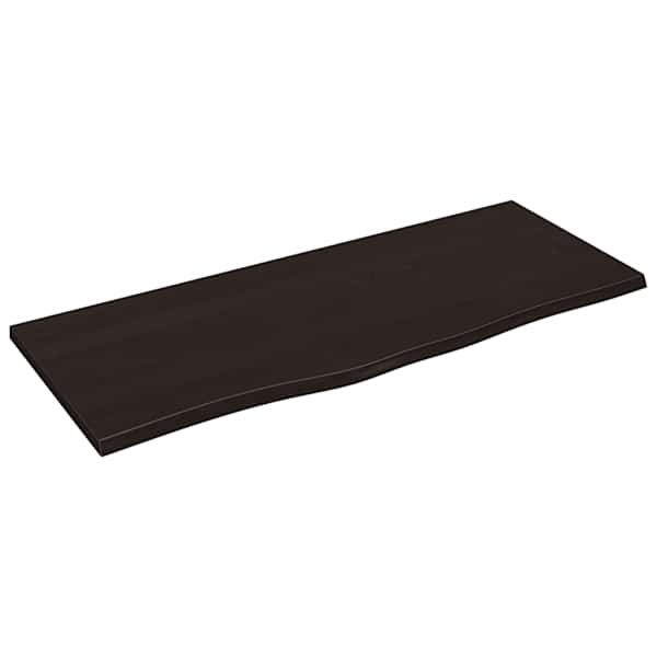 vidaXL seinariiul, tumepruun, 100x40x2 cm, t&ouml;&ouml;deldud tammepuit