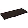 vidaXL seinariiul, tumepruun, 100x40x(2-6) cm, t&ouml;&ouml;deldud tammepuit