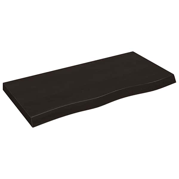 vidaXL seinariiul, tumepruun, 100x50x(2-6) cm, t&ouml;&ouml;deldud tammepuit