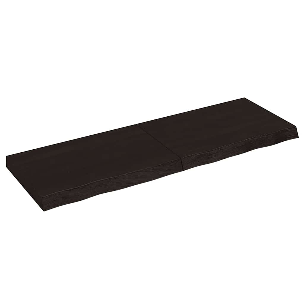 vidaXL NĂˇstÄ›nnĂˇ police tmavÄ› hnÄ›dĂˇ 120x40x(2-6)cm oĹˇetĹ™enĂ˝ masivnĂ­ dub