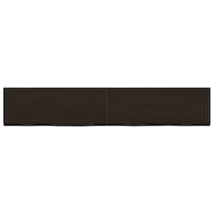 vidaXL Ράφι Τοίχου Σκούρο Καφέ 160x30x(2-4) εκ. Επεξ. Μασίφ Ξύλο Δρυός