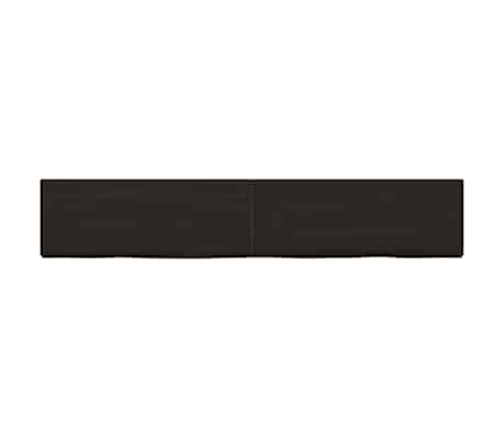 vidaXL Ράφι Τοίχου Σκούρο Καφέ 160x30x(2-6) εκ. Επεξ. Μασίφ Ξύλο Δρυός