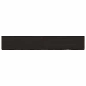 vidaXL Ράφι Τοίχου Σκούρο Καφέ 180x30x(2-6) εκ. Επεξ. Μασίφ Ξύλο Δρυός