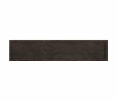 vidaXL s&ouml;t&eacute;tbarna kezelt t&ouml;m&ouml;r t&ouml;lgyfa fali polc 180 x 40 x (2-4) cm