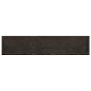vidaXL s&ouml;t&eacute;tbarna kezelt t&ouml;m&ouml;r t&ouml;lgyfa fali polc 180 x 40 x (2-4) cm