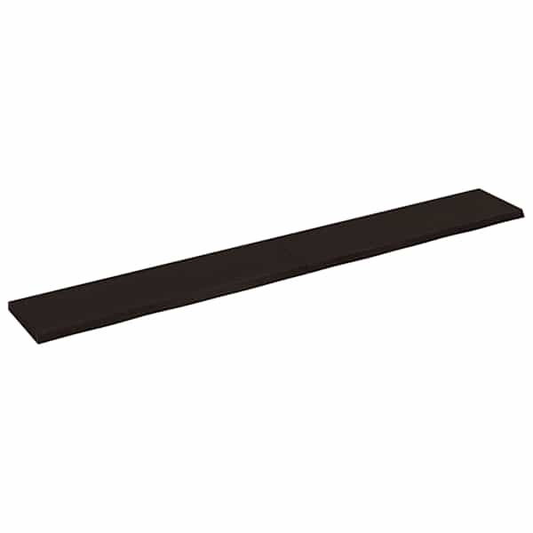 vidaXL seinariiul, tumepruun, 220 x 30 x (2-4) cm, t&ouml;&ouml;deldud tammepuit