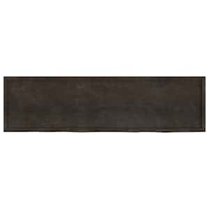 vidaXL Стенен рафт тъмнокафяв 320x60x(2-6) см обработен масивен дъб