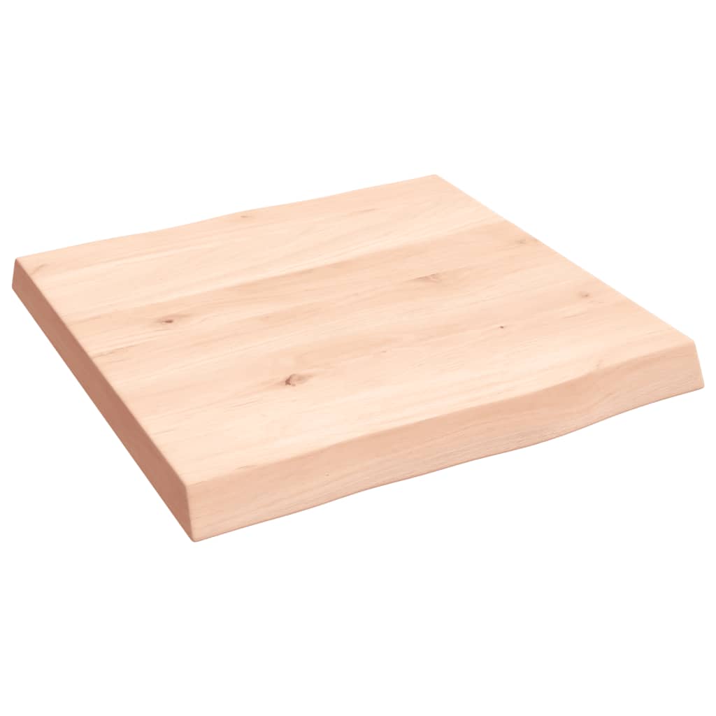 vidaXL Tafelblad natuurlijke rand 40x40x(2-4) cm massief eikenhout afbeelding