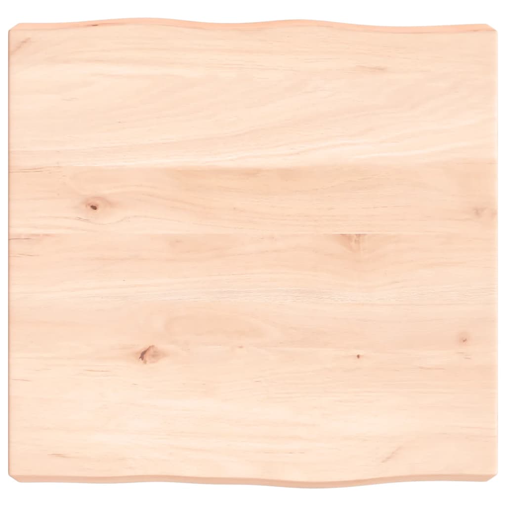 vidaXL bordplade 40x40x(2-6)cm naturlig kant ubehandlet massivt træ