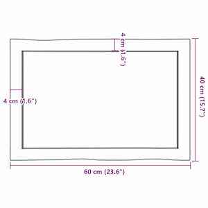 Stolní deska 60x40x(2-6) cm neošetřený masivní dřevo živá hrana - obrázek 10