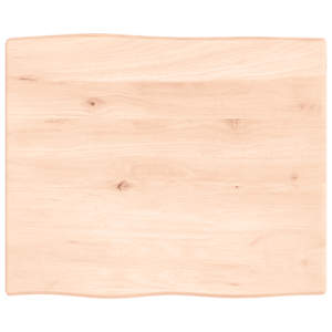 Stolní deska 60 x 50 x 2 cm neošetřený masivní dub živá hrana - obrázek 1