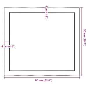 Stolní deska 60x50x(2-4) cm neošetřený masivní dřevo živá hrana - obrázek 10