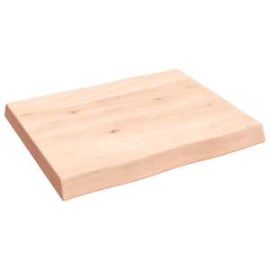 Stolní deska 60x50x(2-6) cm neošetřený masivní dřevo živá hrana - obrázek 4
