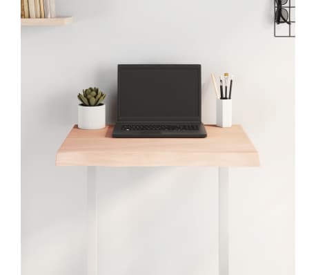 vidaXL Bor&eth;plata 60x60x(2-4) cm &Oacute;me&eth;h&ouml;ndlu&eth; Gegnheil N&aacute;tt&uacute;rul. Br&uacute;nir