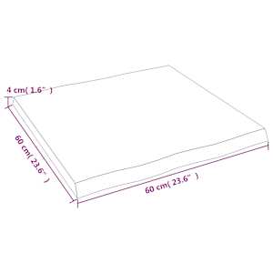 Stolní deska 60x60x(2-4) cm neošetřený masivní dřevo živá hrana - obrázek 9