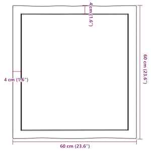 Stolní deska 60x60x(2-6) cm neošetřený masivní dřevo živá hrana - obrázek 10