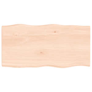 Stolní deska 80 x 40 x 2 cm neošetřený masivní dub živá hrana - obrázek 2