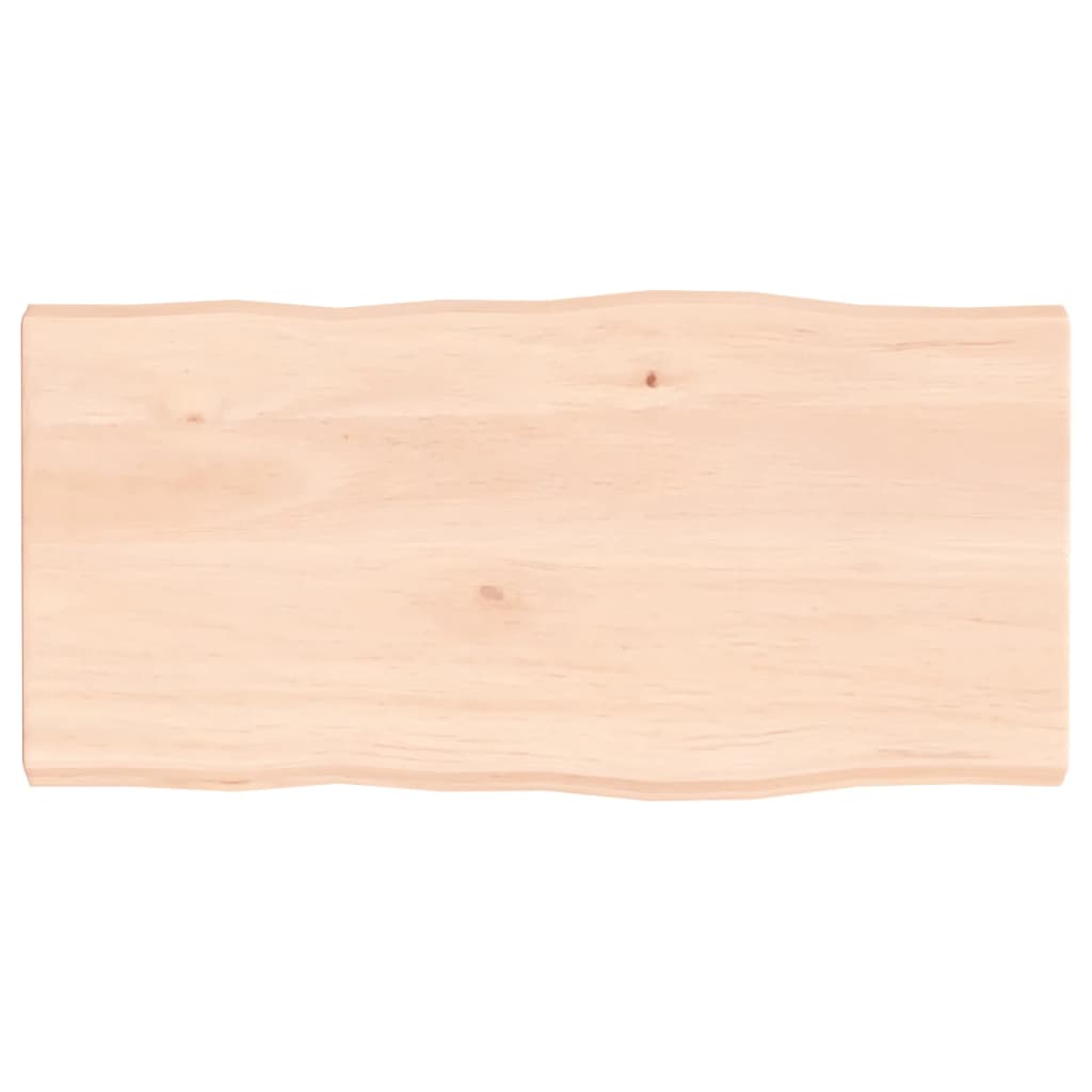 Stolní deska 80 x 40 x 4 cm neošetřené masivní dubové dřevo