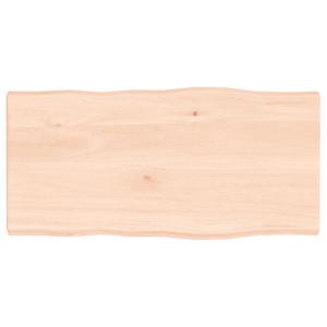 Stolní deska 80x40x(2-4) cm neošetřený masivní dřevo živá hrana - obrázek 2