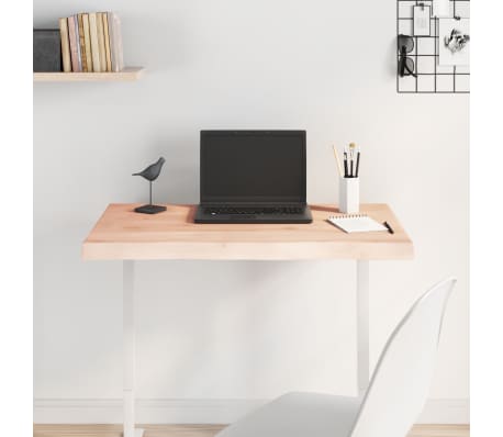 vidaXL Bordsskiva 80x40x(2-4) cm obehandlad massiv ek levande kant