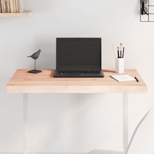 Stolní deska 80x40x(2-4) cm neošetřený masivní dřevo živá hrana - obrázek 1