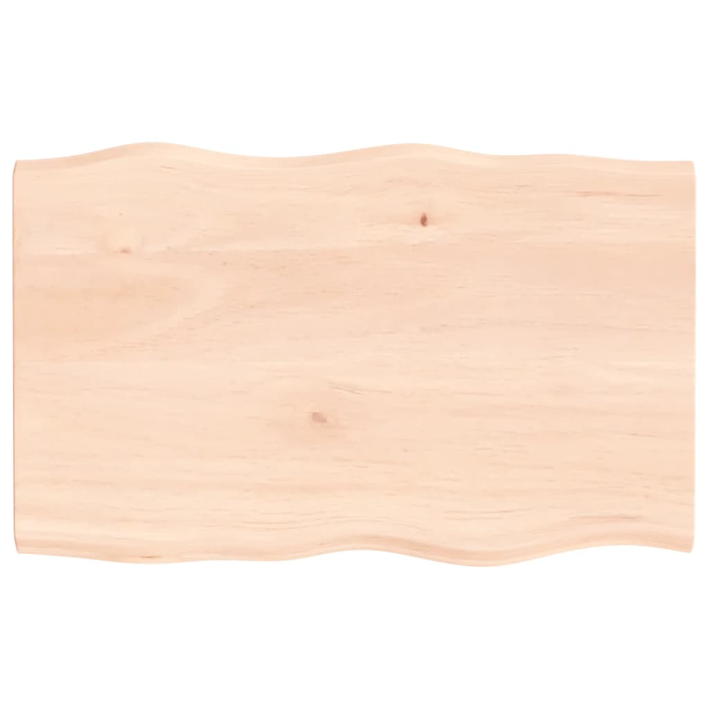 Stolní deska 80 x 50 x 2 cm neošetřené masivní dubové dřevo