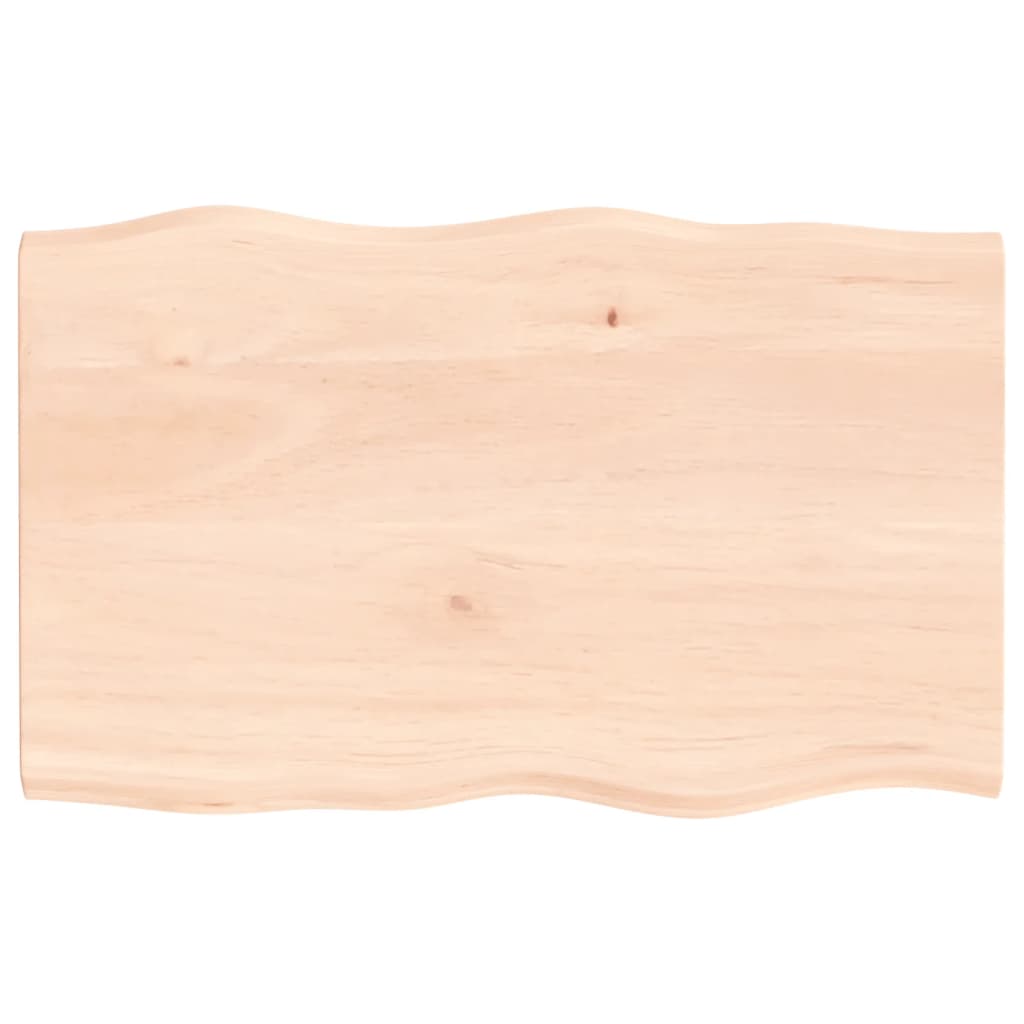 Dessus de table bois chêne massif non traité bordure assortie