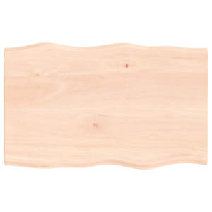 Stolní deska 80 x 50 x 2 cm neošetřený masivní dub živá hrana - obrázek 2
